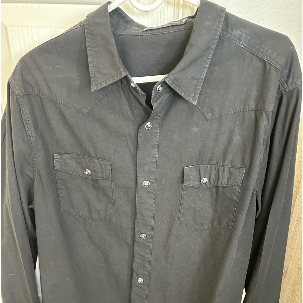 XL Black William Rast button up shirt